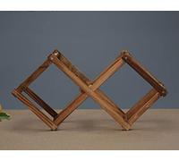 Tiiiopkvvv Portabottiglie portabottiglie pieghevole porta vino in legno rack espositore espositore portabottiglie per vino domestico (colore: 4) (2)