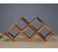 Tiiiopkvvv Portabottiglie portabottiglie pieghevole porta vino in legno rack espositore espositore portabottiglie per vino domestico (colore: 4) (4) (4)