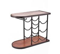 Tiiiopkvvv Portabottiglie retrò impilabile portabottiglie porta calici multifunzione cucina bar espositore per bicchieri da vino mensola decorazione per la casa portabottiglie (colore: 6 bottiglie) (6