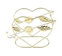 Tiiiopkvvv Portabottiglie singolo in ferro battuto portabottiglie creativo europeo portabottiglie a forma di cuore portabottiglie artigianale ornamenti portabottiglie di vino (colore: oro rosa