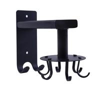 Tiiiopkvvv Scaffale da cucina portaoggetti da cucina gancio girevole in alluminio nero senza punzonatura da appendere alla parete utensili da cucina tagliere spatola cucchiaio rack ripiani