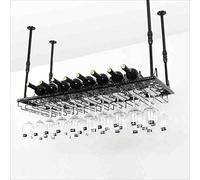 Tiiiopkvvv Scaffale per bicchieri da vino in ferro stile semplice da appendere, decorazione da soffitto, per bar, ristoranti (dimensioni: 10035 cm) (80 x 35 cm)