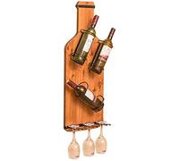 Tiiiopkvvv Scaffali galleggianti in legno massello Appeso Wine Rack Europeo Appeso Ristorante Soggiorno Bar Semplice Creativo Retro Storage Rack