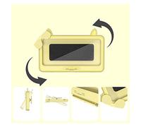 Tiiiopkvvv Scatola portaoggetti per telefono da 15,2 cm, supporto per telefono da bagno, supporto da parete, supporto impermeabile per orologio da doccia (colore: verde) (giallo)