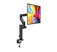Tiiiopkvvv Supporto per monitor da 15"-32" Supporto per doppio monitor a colonna Supporto per monitor Full Motion Supporto per monitor regolabile in altezza con morsetto Grommet Base di montaggio