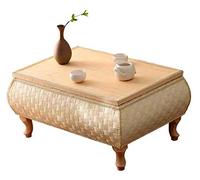 Tiiiopkvvv Tavolo da pavimento antico giapponese tavolino da tè tavolino da caffè giapponese minimalista finestra creativa rattan verde tatami caffè multi-funzione cerimonia del tè piccolo stoccaggio