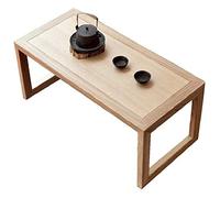 Tiiiopkvvv Tavolo da pavimento antico giapponese Tavolo da tè Tavolino da caffè Tatami giapponese Piccola semplice finestra a bovindo Piccolo balcone piccolo tè in legno massello giapponese piccolo