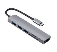 Tiiiopkvvv Type-C HUB a 3K3 USB C Hub con TF Security Digital Reader Slot per MacBook Pro
