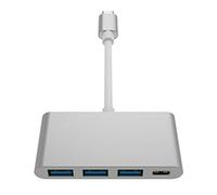 Tiiiopkvvv USB 3.0, 5 Gbps ad alta velocità di trasferimento tipo C ~ USB 3.1 / PD + 3 * USB 3.0 concentratore USB tipo C (colore: oro) (argento)
