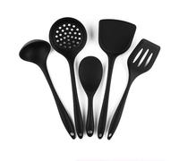 Tiiiopkvvv Utensili da cucina in silicone Cucchiaio da zuppa Cucchiaio antiaderente Pan Utensili da cucina Utensili da cucina Utensili da cucina (colore: A, Dimensioni: 5 pezzi) (B 5 pezzi)