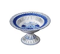 Tiiiopkvvv Vassoi in ceramica ciotola di frutta rack porta torte stand soggiorno tavolino decorazione piatti di frutta (dimensioni: 3117 cm) (26 x 15 cm)