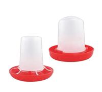 Tiiyee Abbeveratoio Galline, Mangiatoia Galline Per Mangiatoie Kit Distributore Mangime Acqua Polli Pollame Automatico Design Manica Rotante Alimentazione Irrigazione Automatiche 9.2X10.2CM 160g