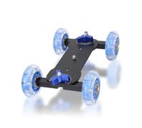 Tiiyee Dolly Skater Car, Portatile Mini 10Kg Desktop Carico Rail Roller Track Slider Car Binario Rullo Videocamera Rolling Video Fotocamera per DSLR Camera Camcorder Fotocamere Mirrorless Cellulari