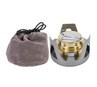 Tiiyee Fornello Ad Alcool, Borsa Bruciatore Alcool Fornelletto Da Campeggio Barbecue Mini Portatile All'Aperto Trekking In Ottone Per Picnic Cucina Escursionismo Outdoor Ultralight Cottura Cucinare