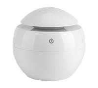 Tiiyee Humidifier, Wood Grain Air Purifier Ultrasonic Cool Mist Humidifier USB Colorful LED Touch Aromatherapy Essential Oil Diffuser 130mL Mini Super Quiet Car Essential Oil Diffuser(Bianco)