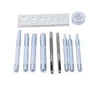Tiiyee Kit Bottoni A Pressione, Jeans Automatici Artigianato In Pelle Con Chiusura Scatto Per Fissare I Rivetti Strumenti Fustellare Perforatori E Installare Cucito Fai Te Borchie Tessuti 11 pezzi