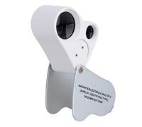 Tiiyee Lente Ingrandimento per Gioiellieri, Portatile Illuminata Glass Piccola Pieghevole Magnifier Tascabile Lenti Ispezione Diamanti Monete Francobolli Riconoscimento Valuta Identificazione