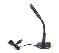 Tiiyee Microfono Pc, Usb Omnidirezionale Per Computer A Condensatore Pc Collo D'Oca Da Gaming Portatile Migliore Qualità Del Suono Plug Play Conferenze Giochi Chat Podcast Registrazione Video Nero