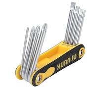 Tiiyee Multitool Cacciavite, Set Pieghevoli A Prova Manomissione Compatto Multiuso Professionali Tascabili Tascabile 8 in 1 Multifunzione Cricchetto Portatile Mano Con Fessura Croce Per Este