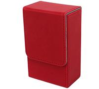 Tiiyee Scatola Porta Tarocchi, con Design Sole e Luna, Custodia Grande in Pelle PU per Carte Tarocchi Universali di Dimensioni Standard, Nera (Rosso)