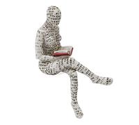 Tiiyee Statuetta Donna Lettura, Lettura Ragazza Statuina in Resina Figurine Statua Innovativa Ornamento Figura Scultura Pulp Pensatore Stile Statue Astratta Poliresina Sculture Polpa (E)