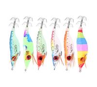 Tiiyee Totanare Per Seppie, Esche Artificiali Per Seppie Esca Per Gamberetti Luminosa Esca Pesca Calamari Adatto Per Pesca in Mare Di Polpo Calamaro Esche Di Riserva Assortimento Di Colori 6 Pezzi