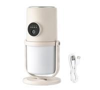 Tiiyee Umidificatore Desktop, Doppio Ugello Rotante a 90 ° 300 Ml di Fresco Ricaricabile USB con Timer 23db Ultra Silenzi (Beige)