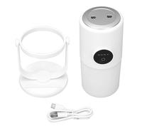 Tiiyee Umidificatore Desktop, Doppio Ugello Rotante a 90 ° 300 Ml di Fresco Ricaricabile USB con Timer 23db Ultra Silenzi (Bianco)