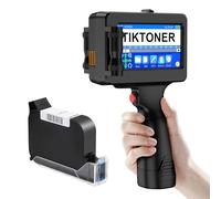 TIJ314 - Stampante portatile a getto d'inchiostro portatile con cartuccia d'inchiostro ad asciugatura rapida da 42 ml, touch screen da 4,3" per testo QRCode/codice a barre/numero di lotto/etichetta