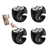 TIK-Tok - 4 pezzi Scroller wireless per dito, telecomando per girare pagina ad anello, design ad anello, controllo del volume e interfaccia per la casa