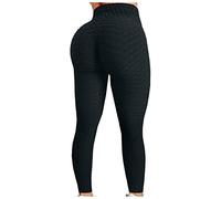 TIK Tok, leggings a nido d'ape anti-prospettiva, per sollevamento del sedere, controllo della pancia, per corsa, yoga, palestra, senza cuciture, a vita alta, leggings elasticizzati per palestra,