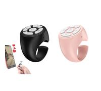 TIK-Tok - Scroller wireless per dito, 2 pezzi, telecomando per girare pagina ad anello, design ad anello, controllo del volume e interfaccia per la casa