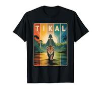 Tikal Jaguar Guatemala Maya Vintage Jungle Maglietta