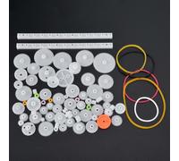 TIKATARER 75 Pezzi Set di Ingranaggi in Plastica Ingranaggi del del Motore per Accessori Giocattolo Robot Fai da Te con Materiale ABS AntiGraffio Dimensioni Stabili
