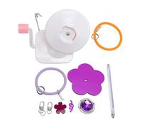 TIKATARER Avvolgitore a Sfera di Filato, Design del Morsetto Desktop, Serraggio Compatto e Comodo, Stabile, Operazione Silenziosa, Organizzare il Filo, Design Carino, Albero Rotante a 360 (Viola)