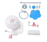 TIKATARER Avvolgitore a Sfera di Filato, Design del Morsetto Desktop, Serraggio Compatto e Comodo, Stabile, Operazione Silenziosa, Organizzare il Filo, Design Carino, Albero Rotante a 360 (BLUE)