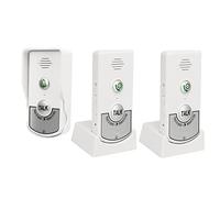 TIKATARER Campanelli Interfonici Wireless, Portata 1000 M, Kit 3 Pezzi | Involucro in ABS, Case Hotel Fabbriche Ospedali, 1 unità Esterna 2 Interne, Batterie 1800 MAh, IP54, Citofono Vocale