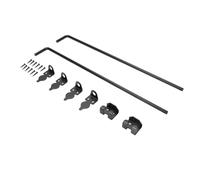 TIKATARER Canna Resistente da 24 Pollici, Asta per Cancelli per Cancelli in Ferro e Metallo in Legno, Asta in Acciaio Verniciato a Polvere Nera con Chiusura a Terra per Porte Singole e Doppie