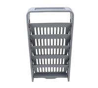 TIKATARER Carrello del Libro, Libreria a 5 Librerie Porta Portatrice per Portamette Organizzatore Organizzatore Carrello in Classe Libreria Scaffale Universale per la Casa Studio Soggiorno (GREY)