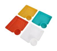 TIKATARER Ciotole per Salsa per Feste, 7,2 X 6,38 X 1,57 Pollici, Set 4 | Scomparti per salsa divisi, plastica PP, vassoi per snack lavabili in lavastoviglie per sushi e gnocchi