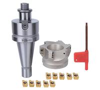 TIKATARER Collet CHUCK, NT40 FMB27 Collet CHUCK HEAST CNC Fresh Strumento Strumento Collet Set Mulino (NT40-FMB27+80 taspa tagliale+1604APMT Cutter (10)