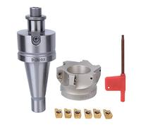 TIKATARER Collet CHUCK, NT40 FMB27 Collet CHUCK HEAST CNC Fresh Strumento Strumento Collet Set Mulino (NT40-FMB27+80 Piastra taglierina+1604APMT Cutter)