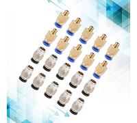 TIKATARER Connettore di Filamenti, 20pcs PC4 M10 Connettore Pneumatico Dritto Maschio Driuma Bowden Tube Accoppiatore PC4 M6 Quick in Connettori Pneumatici Aderenti per Stampante 3D