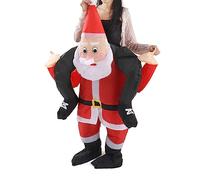TIKATARER Costume di Babbo Natale, Costume da Babbo Natale per Uomini da per Uomini Si Adatta Agli Outfit Spettable Show Spettaio Cosplay Punti di Gioco di Ruolo (Adolescente (120-140 cm))