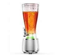 TIKATARER Dispenser per Bevande, Dispenser 2 in 1 da 2,5 Litri con Supporto LED Altoparlante BT Rubinetto per Bevande a Prova di Perdite Contenitore per per Succhi di Limonata, per Tea Party (WHITE)