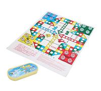 TIKATARER Giochi da Tavolo per la Serata di Giochi di Tavolo Portatili per Famiglie con Oval Box Kids Volare Scacchi Voli in Plastica Gioco da e Checkers Cinesi a Pezzi per Bambini