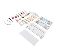 TIKATARER Gioco Fantasioso Giocattolo Educativo di Finzione, Carretto dei Gelati in Legno con Dolcetti di Gelato Realistici per Bambini Dai 3 Anni in su