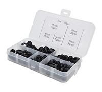 TIKATARER Grommetti Neri, Kit di Ghvozio Ginnastro 105 Pcs Ghigno Gomma Gesto Elettricità Anelli di Guarnizione Pianificazione Piena di Protezione