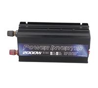 TIKATARER Inverter a Onda Sinusoidale Pura, Inverter di Potenza Automobilistica con Porta USB 2000W DC 12V su AC Converter Auto per il Campeggio e il Viaggio (220V)
