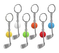 TIKATARER Keechain da Palla, Anelli Chiave Creative Keyring Decoration 6pcs Mini Club Ball Keychain Mini Keychain per Borse Key